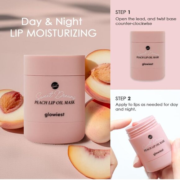 Glowiest Sweet Dreams Lip Oil Mask (PEACH) New - Picture 2 of 4
